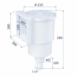 Skimmer Spa μπετού - liner με στόμιο