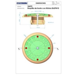 Στόμιο πυθμένα Φ63 μπομπέ (για κλίσεις)