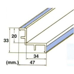 Κανάλι σχάρας υπερχείλισης profil 22/24 mm