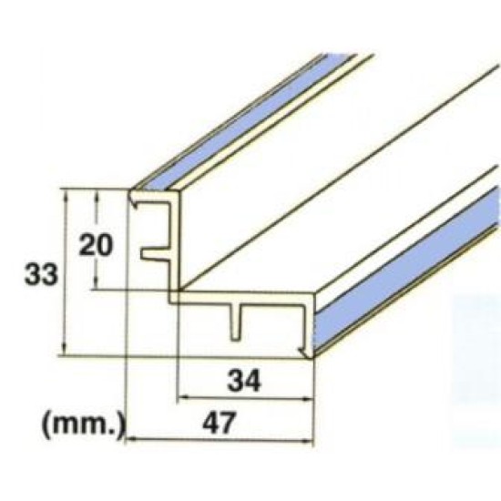 Overflow grate channel profil 22/24 mm