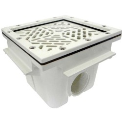 Square drain 210 mm x 210 mm with ABS grille