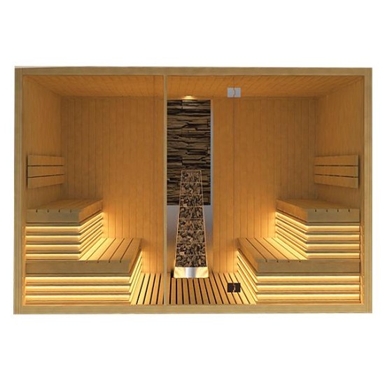 Sauna Miramonte 250x200x210cm. Nordic Spruce w/ Knots