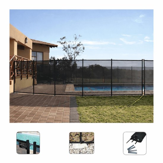 Pool protection fence with net  3,0x1,0m.