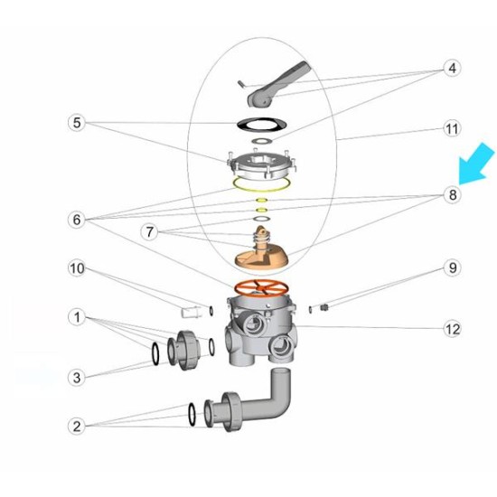 Distributor with Gaskets 1½