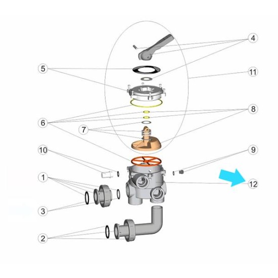 Black Selector Valve 1½