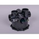 Black selector valve with fittings (AstralPool)