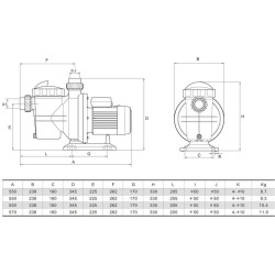 Espana αντλία πισίνας 1hp 220V