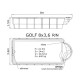 Golf fibreglass 800x360x150CM