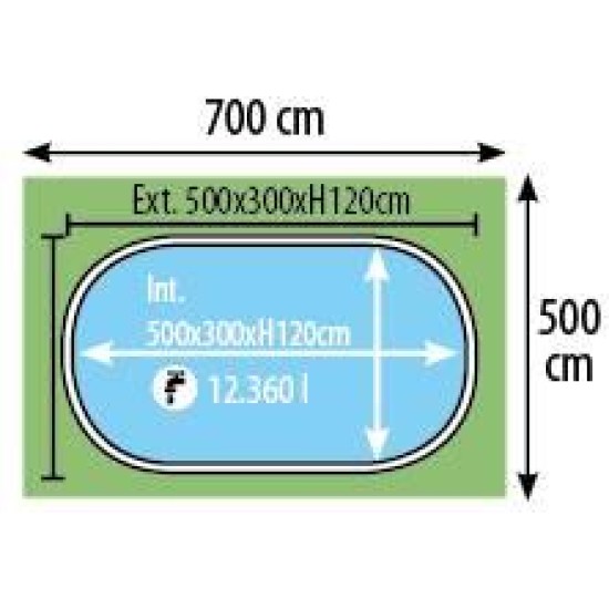 Sumatra pool 500x300x120CM