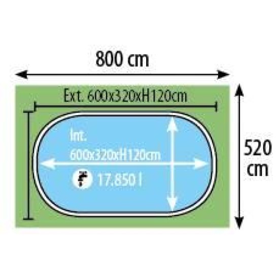 Sumatra pool 600x320x120CM