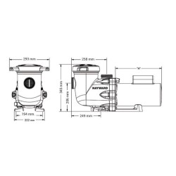 Tristar αντλία πισίνας hayward 0.5hp 11,4m3/h 220V