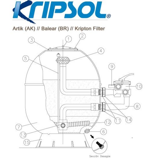 Ντιφιούζερ 275c φίλτρου λευκο Kripsol No 12