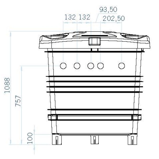 Ramses έτοιμο μηχανοστάσιο πισίνας 1hp Φ560 12m3