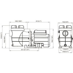 Αντλία ανακυκλοφορίας πισίνας 0,35hp με εβδομαδιαίο προγραμματισμό