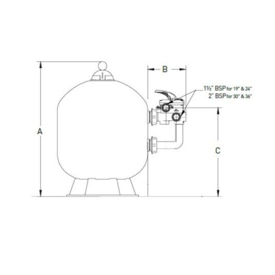 Φίλτρο άμμου πισίνας Pentair triton  14m3/h 1½ Φ610 clear pro