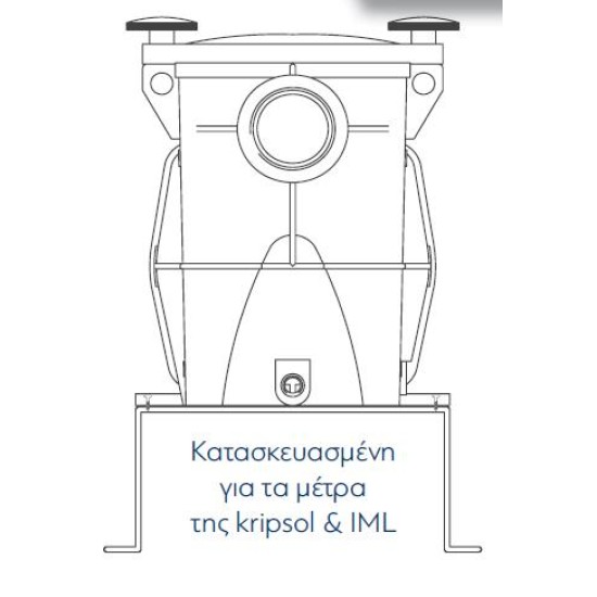 Βάση αντλίας ανοξείδωτη inox ύψους 10cm