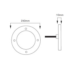 Led φωτιστικο διάφανο flexible 324/25w/12v Dc Φ240mm