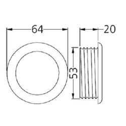 Electric start button 64mm two commands 12V DC