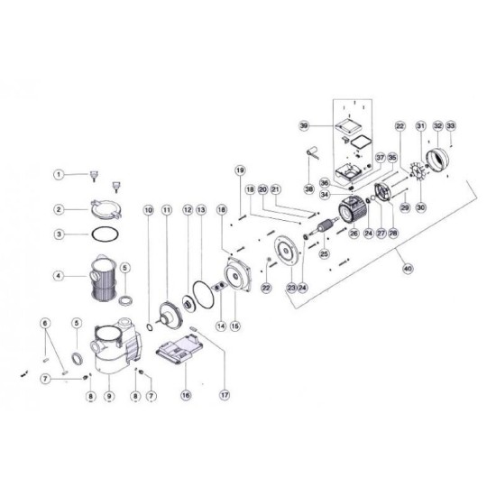 Αντλία πισίνας Iml Europa 1.5hp τριφασική 20m3/h