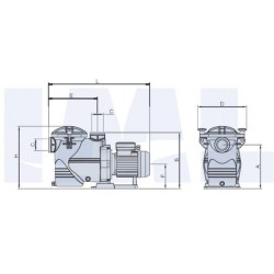 Pump pool Iml Europa 3hp three phase 29m3/h