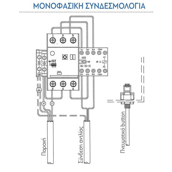 Ηλεκτρολογικός πίνακας αντλίας υδρομασάζ (4.0-6.0A) πολυφασικός