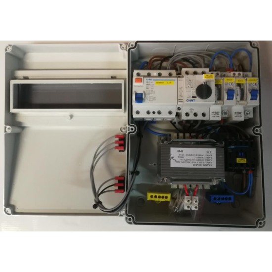 Compact electrical panel 1.5hp-2.5hp 1ph 2.5-4a with lights and electrolysis(2 timer)