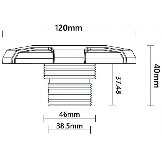 Mini led luminaire for fiberglass-liner rgb with resin board