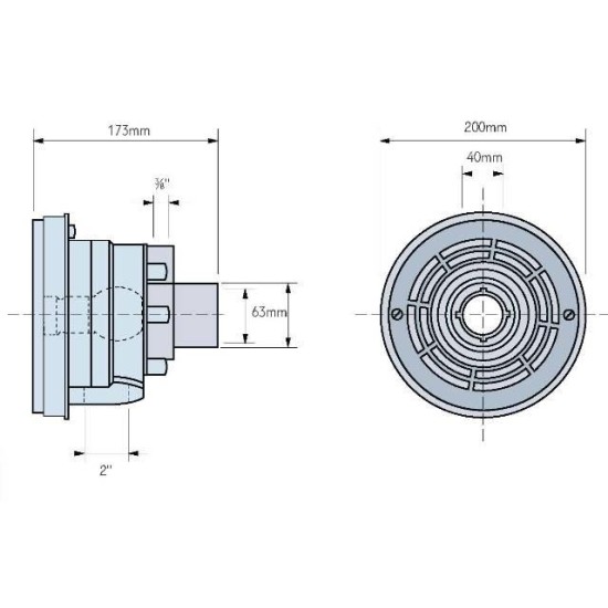 Μεγάλο turbojet στόμιο για υδρομασάζ