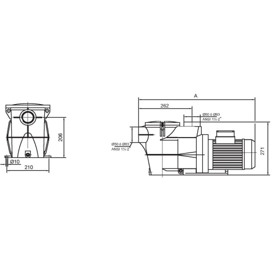 Αντλία πισίνας hayward max ep 0,75hp 11,5m3/h μονοφασική