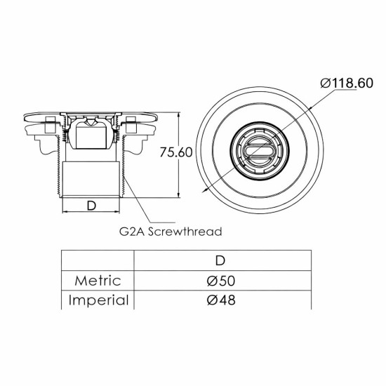 Multiflow στόμιο για liner bras 2 Φ50