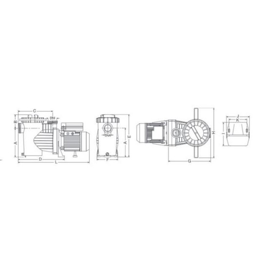 Saci Horizon αντλία πισίνας 0.5 hp, 11m3/h 0.37 KW 220V II