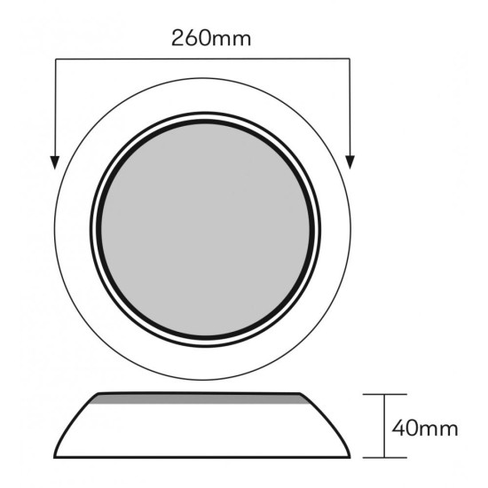 Φωτιστικό extra flat ρητίνης 333 led 24w