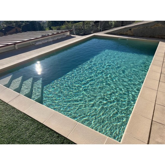 Kit pool copings for rectangular inground pool 6x3 sand color