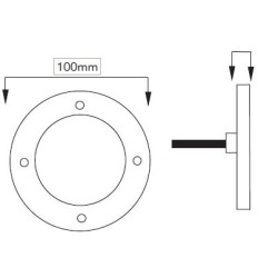 Led φωτιστικό διάφανο flexible RGB 72/8w/12v Dc Φ100ΜΜ