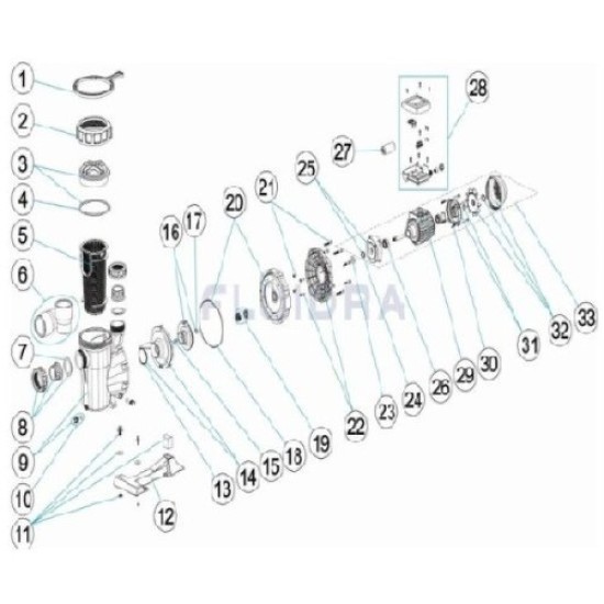 FAN COVER ASSEMBLY 0,75-1HP (No30 for Victoria plus and No26 for Sena) FAN COVER ASSEMBLY 0,75-1HP (No30 for Victoria plus and No26 for Sena)