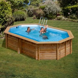 Wooden pool Canelle 535x335x117 cm