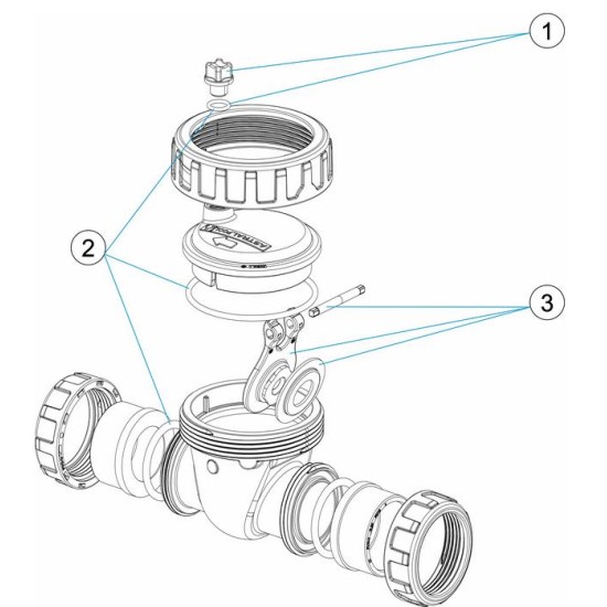 Αντεπίστροφο κλαπέ με διάφανο θάλαμο Φ50