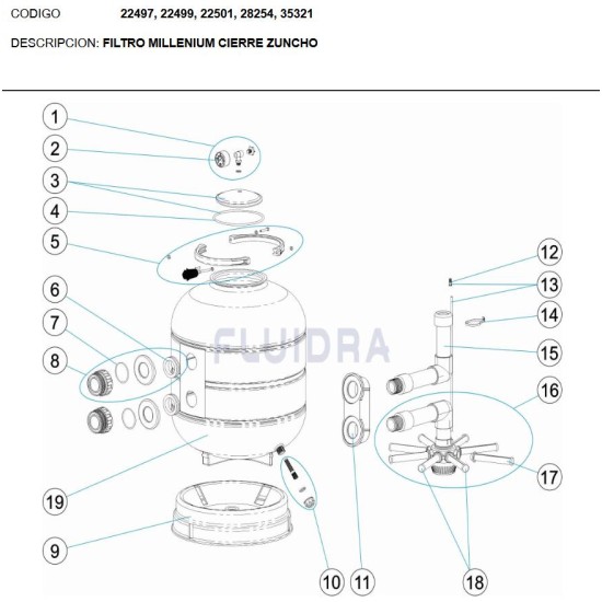 Μανόμετρο πλήρες σετ Millenium +Top,AsterTop, Cantabric top No1,3,1,2
