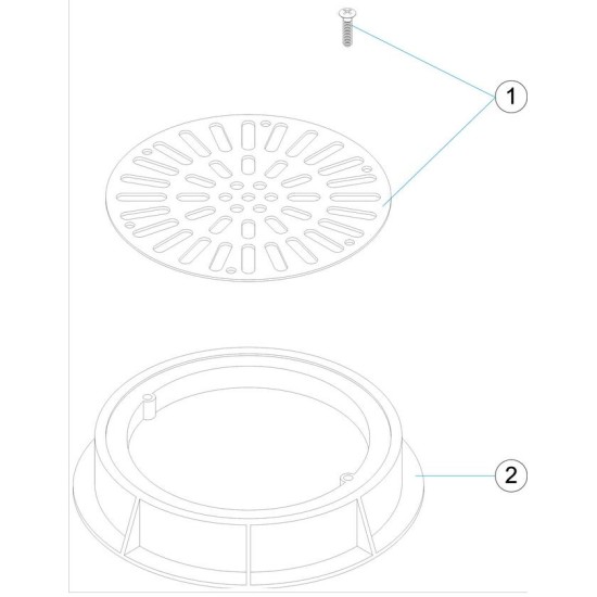 Καπάκι φρεατίου πυθμένα inox