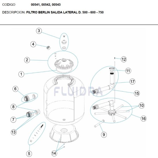 Σετ συνδέσμων-ρακορ 1 1/2  φιλτρου Berlin No6