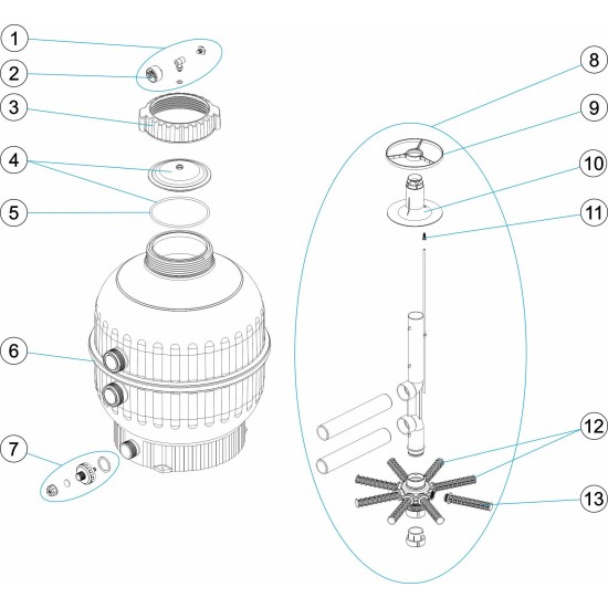 Transparent Lid And O Ring D.173 and O-Ring Cantabric No4, Millenium No3