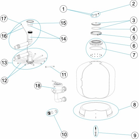 Set Filter Ring Ivory Φ750-900 Νο
