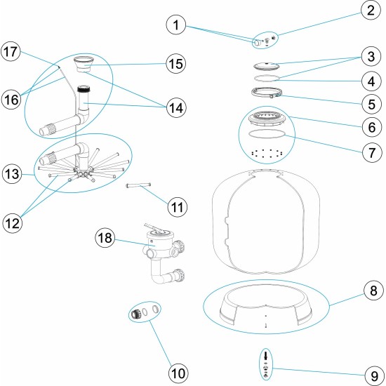 1 1/2 Fitting +concave gasket for Berlin No6