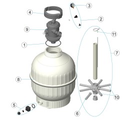 Open threaded collar Millenium & Top No3, Cantabric top No4