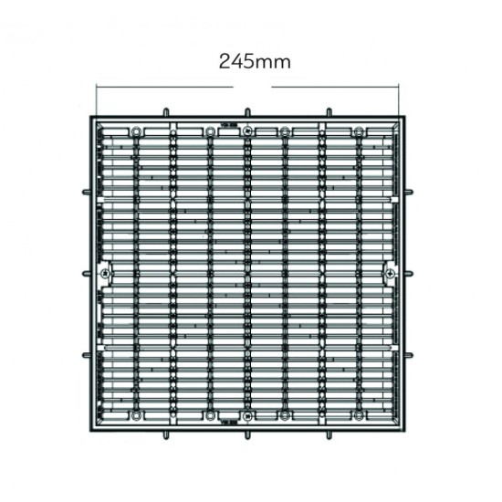 Bottom grill 26.5 x 26.5 cm