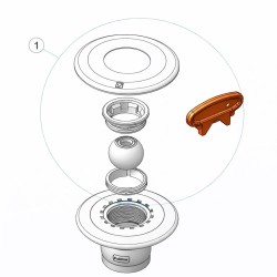 Στόμιο επιστροφής μπετού προσαρμοσμένο σε κλίση Φ63