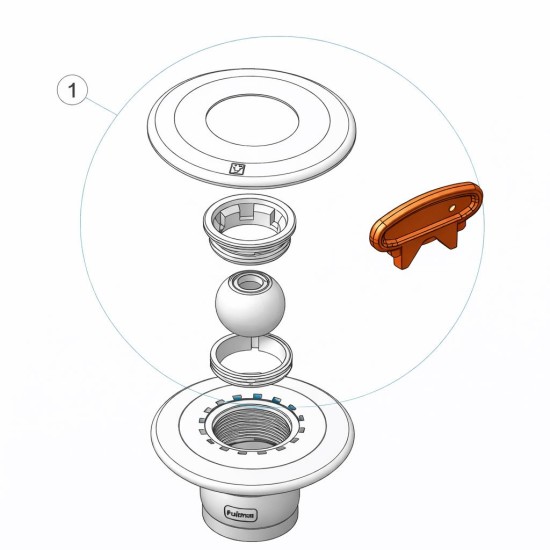 Στόμιο επιστροφής μπετού προσαρμοσμένο σε κλίση Φ63