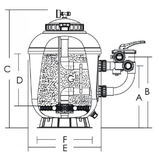 Φίλτρο Smg Fiberglass Laminated Φ500 10M3/H