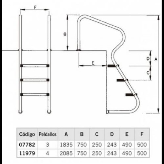 Σκάλα Εύκολης Πρόσβασης 4 Σκαλοπατιών