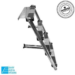 Σκάλα Εύκολης Πρόσβασης 4 Σκαλοπατιών Inox 316